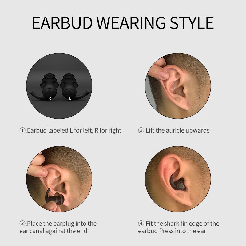 2024 Hot Sale Noise Reduction Silicone Ear Plugs Reusable Hearing Protection for Sleep