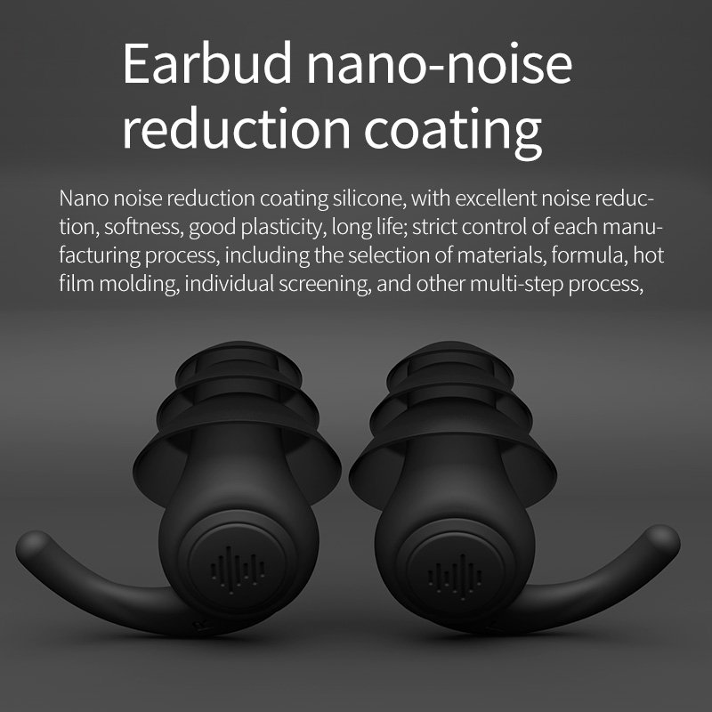 2024 Hot Sale Noise Reduction Silicone Ear Plugs Reusable Hearing Protection for Sleep