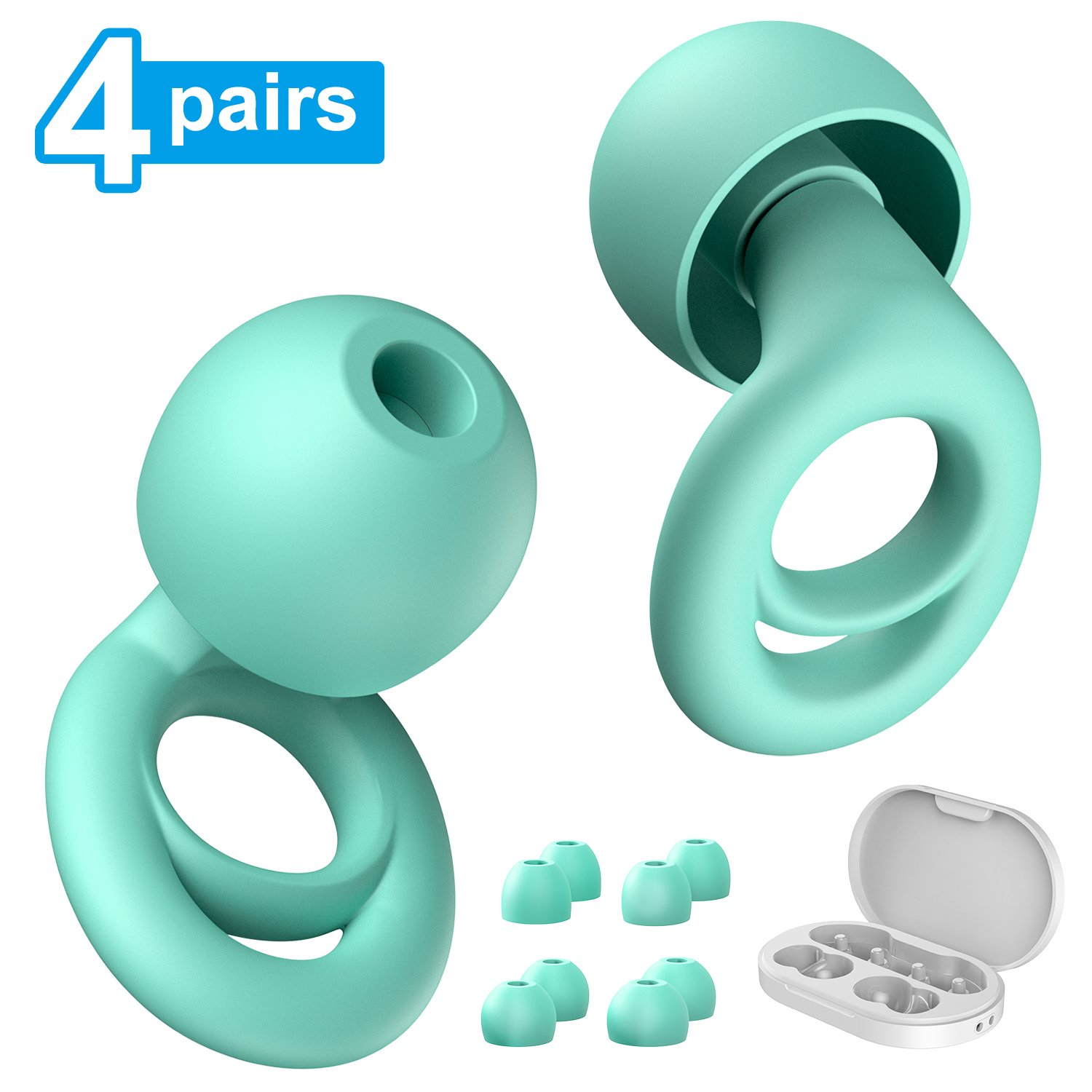 Wholesale 4 Sizes Silicone Noise Reduction Ear Plugs Noise Cancelling Ear Protection Earplugs for Sleep, Concerts, Work, Study