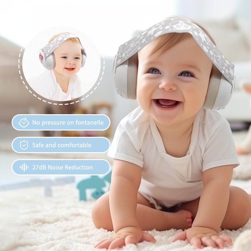Hearing Protection Noise Reduction Infant Sleeping Headphones Babies Newborn Ear Muffs Sound Proof Kids Baby Earmuff