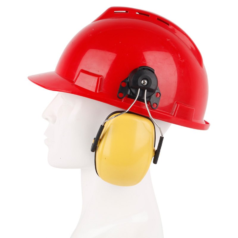 Industrial Work Ear Mufflers Anti noise Cancelling Reduction Ear Defenders Safety Helmet with Ear Muffs