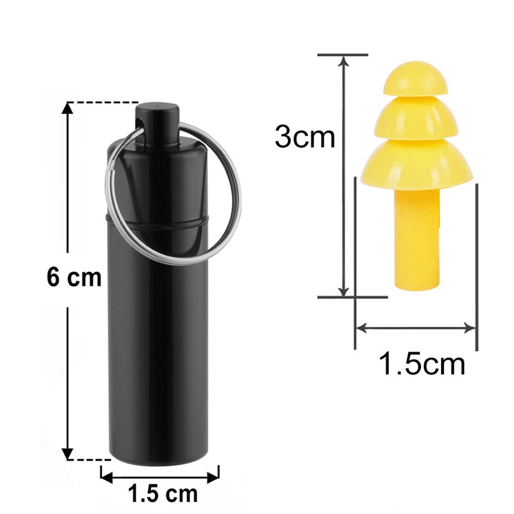 Soft Reusable Sleeping Silicone Ear Plugs with Custom Aluminium Bottle Concert Earplugs