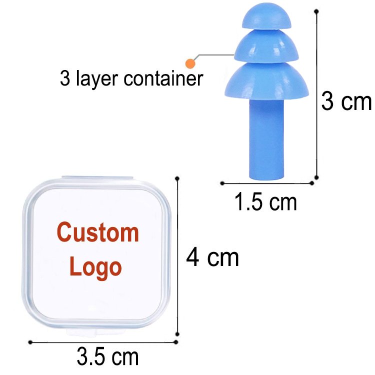 Hearing Protection in Flexible Reusable Earplugs Silicone Earplugs Individual Cases