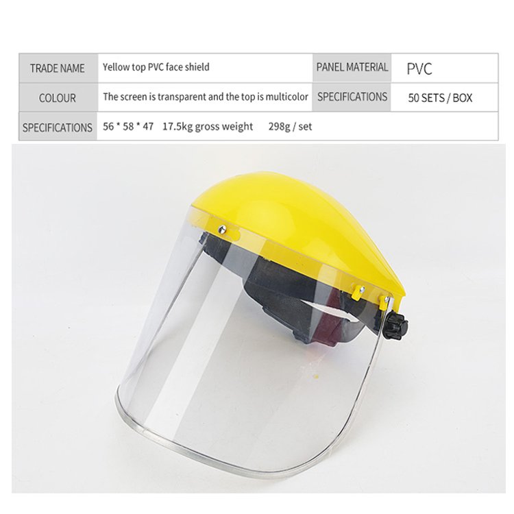 PVC Anti-Impact Shield for Industrial Garden Work PC Face Guard for Cutting and Grinding Personal Protective Workwear