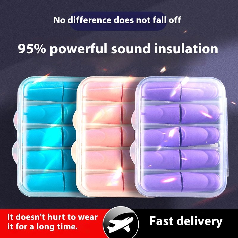 Wholesale Anti-Noise Industrial Earmuffs Silent Sleep Grade Sound Insulation Earplugs PU Gift Box Hearing Silicone ABS