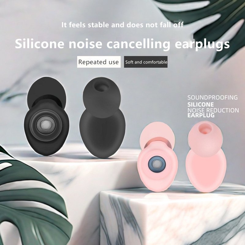 Factory sale Silicone Reusable Soft Comfortable Earplugs for Noise Reduction, Sleeping,Noise Sensitivity & Flights