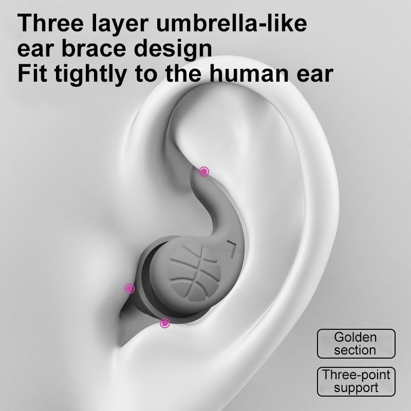 Custom logo Soundproof soft Reusable Airplane Hearing Protection Sound insulation sleep Silicone earplugs