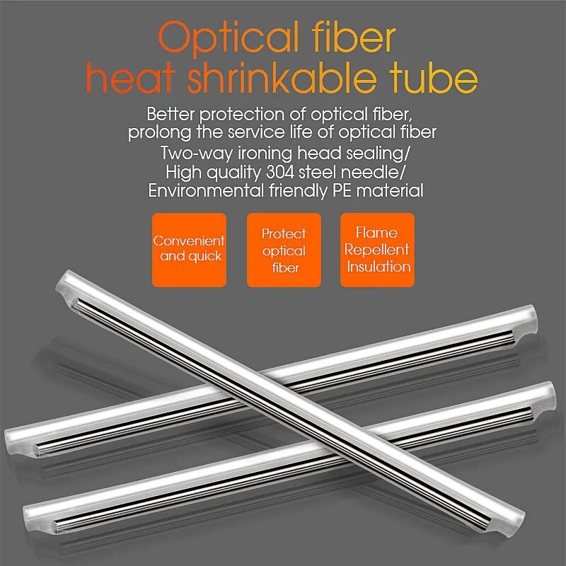 Fiber Optical Fusion Protection Splice Sleeves FTTH Optical Heat Shrinkable Tube Fiber Splicing Protection Sleeves Tube