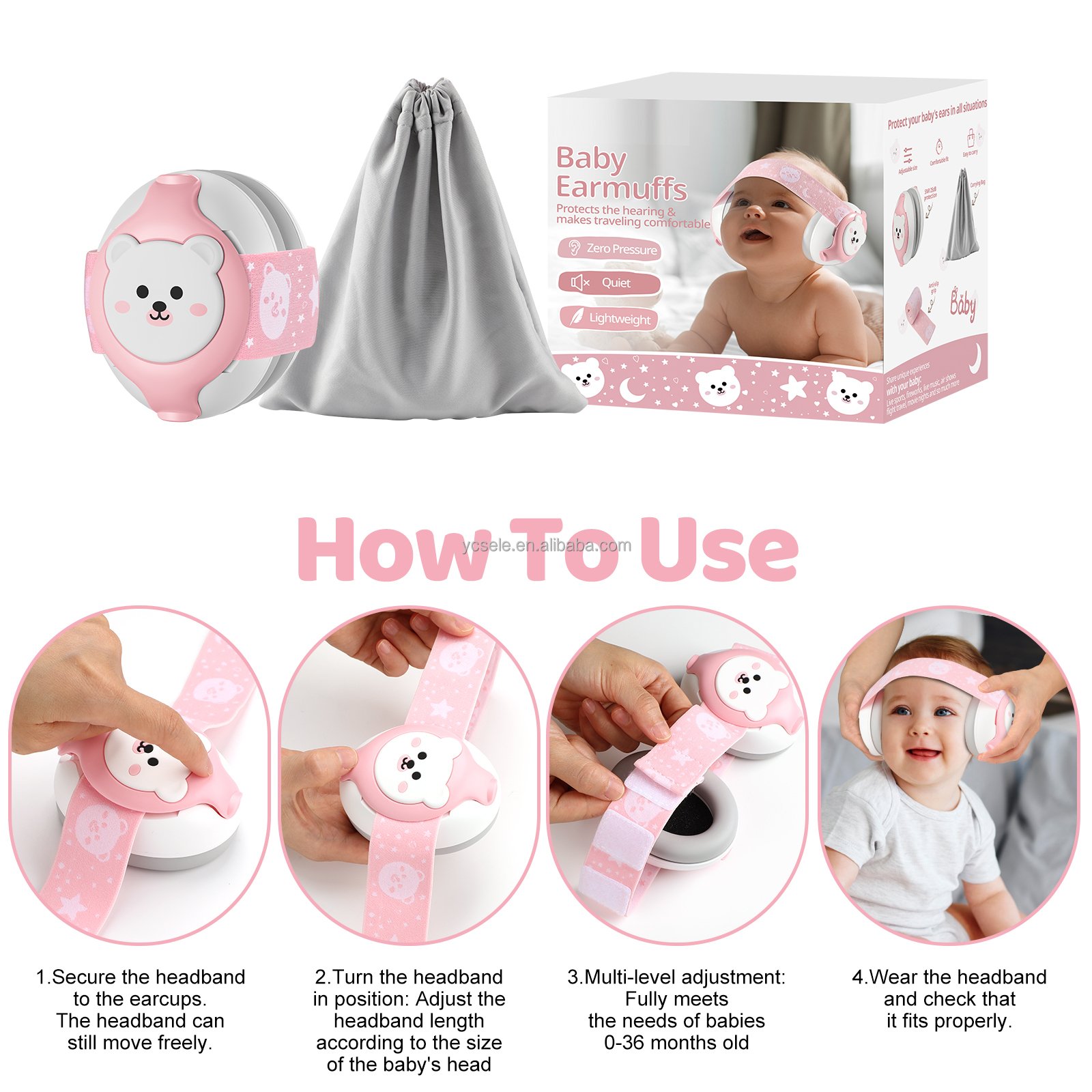 Baby Hearing Protection Noise Reduction Earmuffs Baby Products Ear Defenders Baby Ear Protection Safety Earmuffs