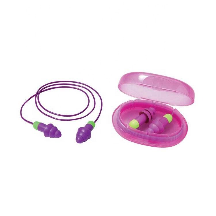 Hot selling earplugs silicone For Noisy Working With Cord Hearing protection Safety Earplugs