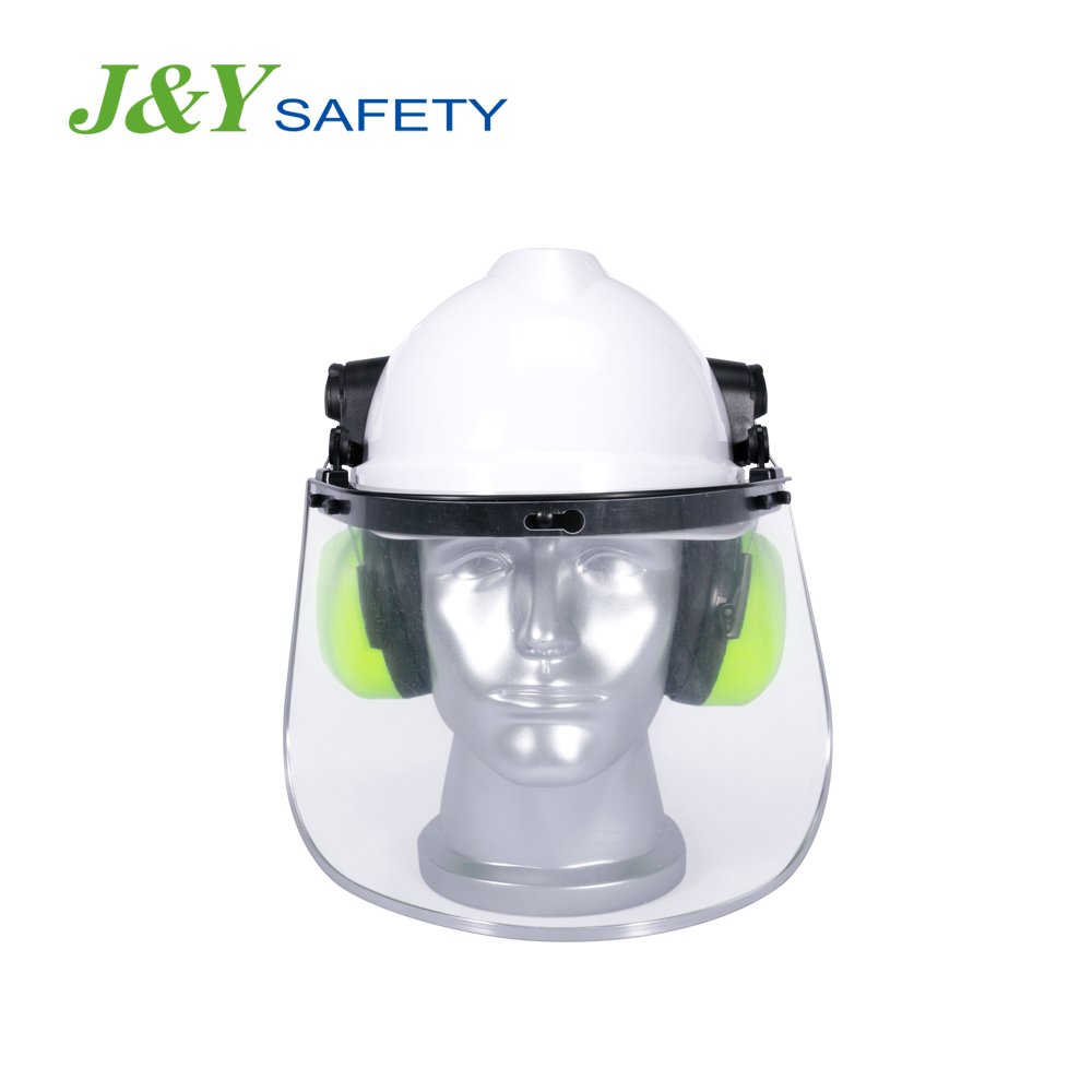 Industrial Safety Helmets Protective With Safety Earmuff and Face Shield