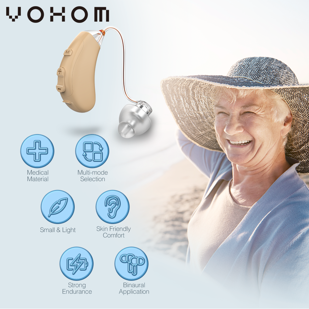 NEW Digital BTE Thin Tube Hearing Aids For The Deaf Invisible Mini Smart Good Price Battery Hearing Aid