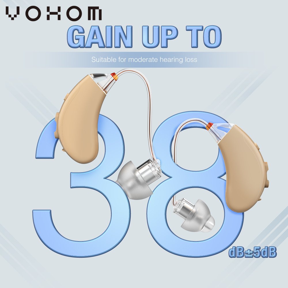 NEW Digital BTE Thin Tube Hearing Aids For The Deaf Invisible Mini Smart Good Price Battery Hearing Aid