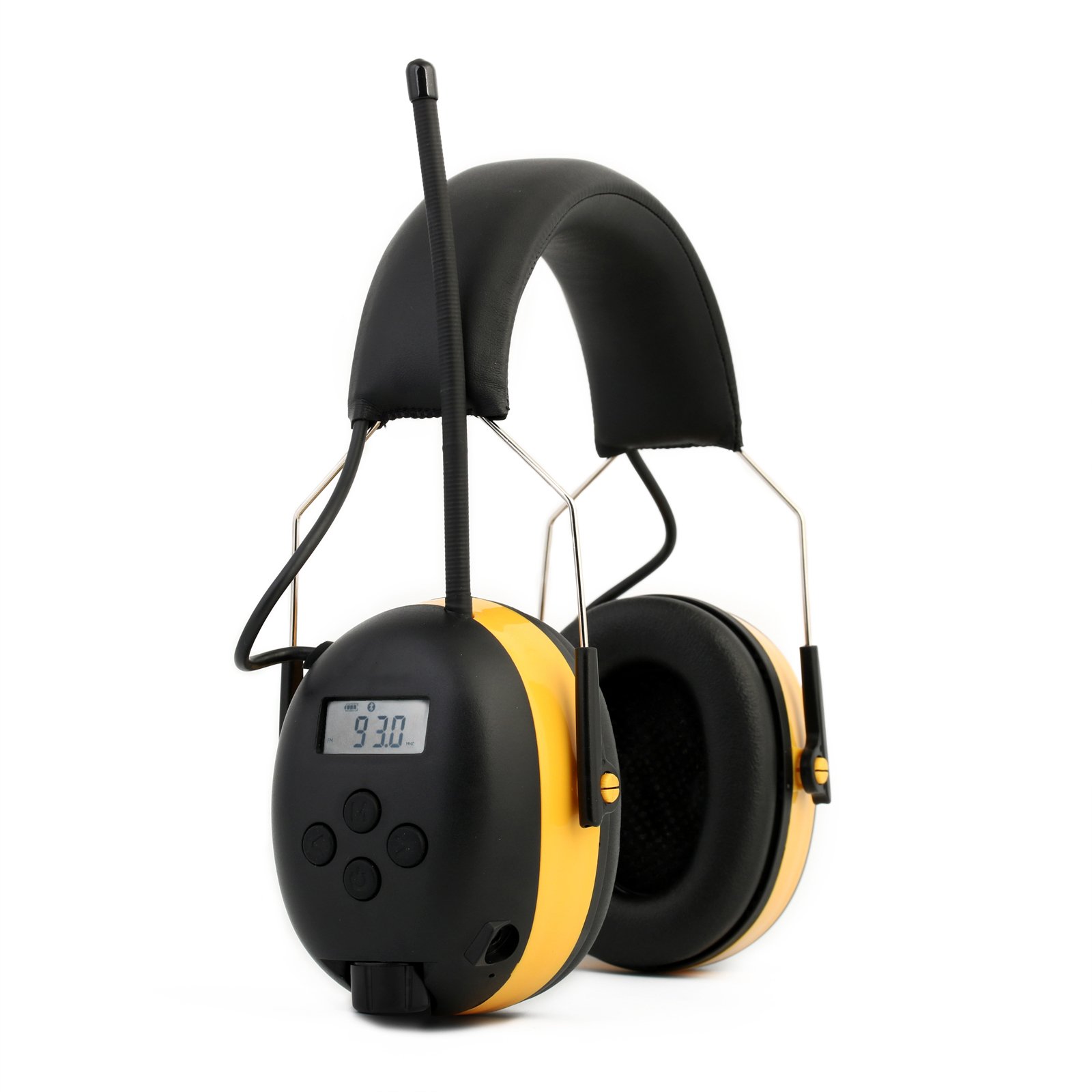 Bluetooth 5.3 Hearing Protection AM FM Radio Headphones 25dB NRR Noise Reduction Safety Earmuffs with 2AA Battery