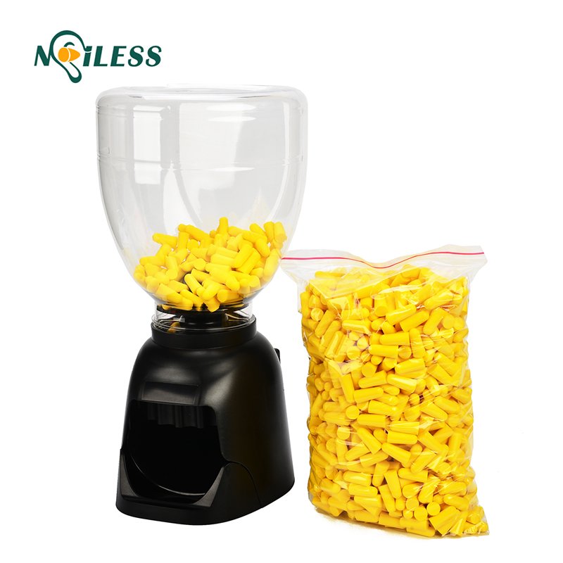 Hearing Protection Foam earplugs with 500 pairs disposable uncorded earplug dispenser