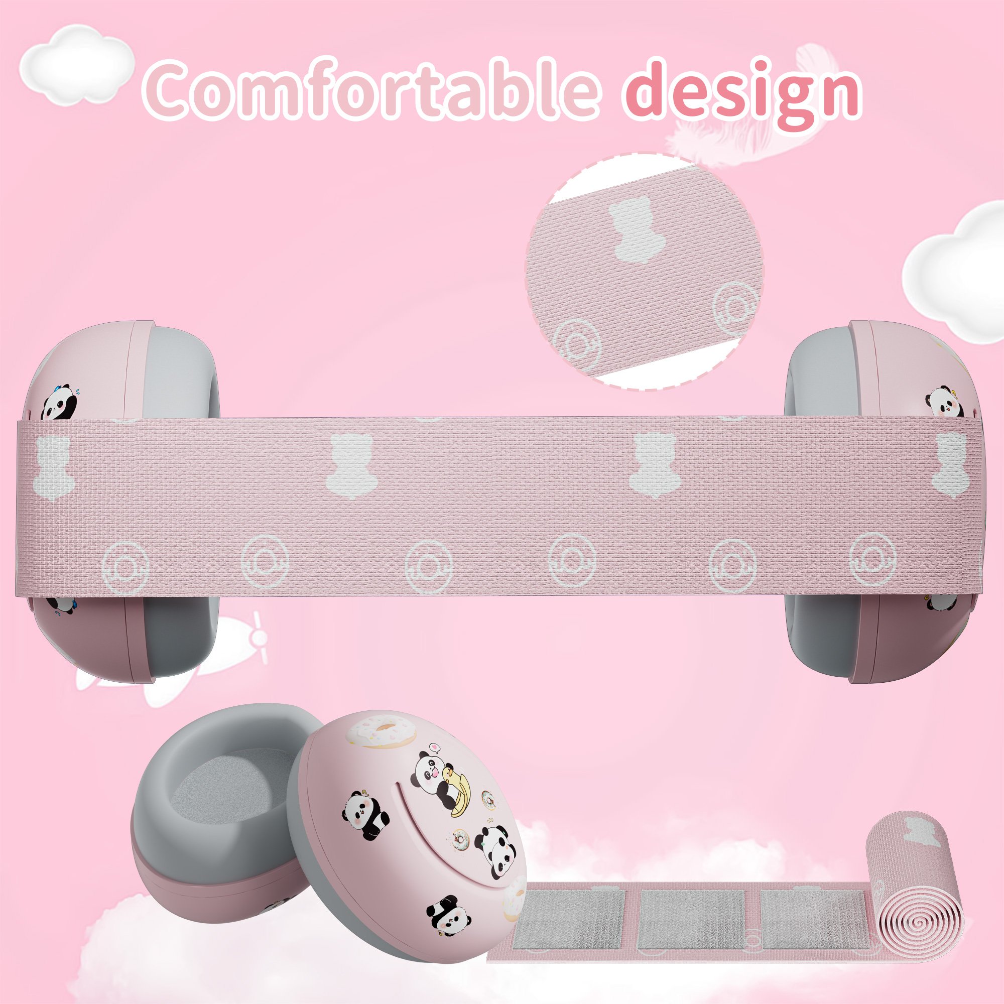 Infant Ear Protection Noise Cancelling Baby Ear Muffs Noise Cancelling Headphones EarMuffs for Babies & Toddlers 0-3 Years