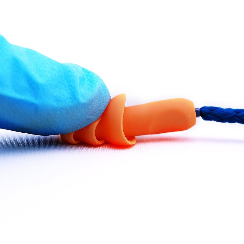 Soft And Corded Reusable Swimming Earplugs Silicone Orange Ear Plugs 1270 For Hearing Protection