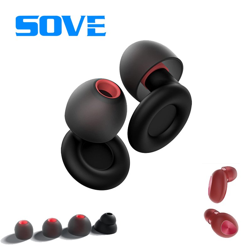 OEM Customized Reusable elastic silicone earbuds, hearing protection, accept custom multi-color