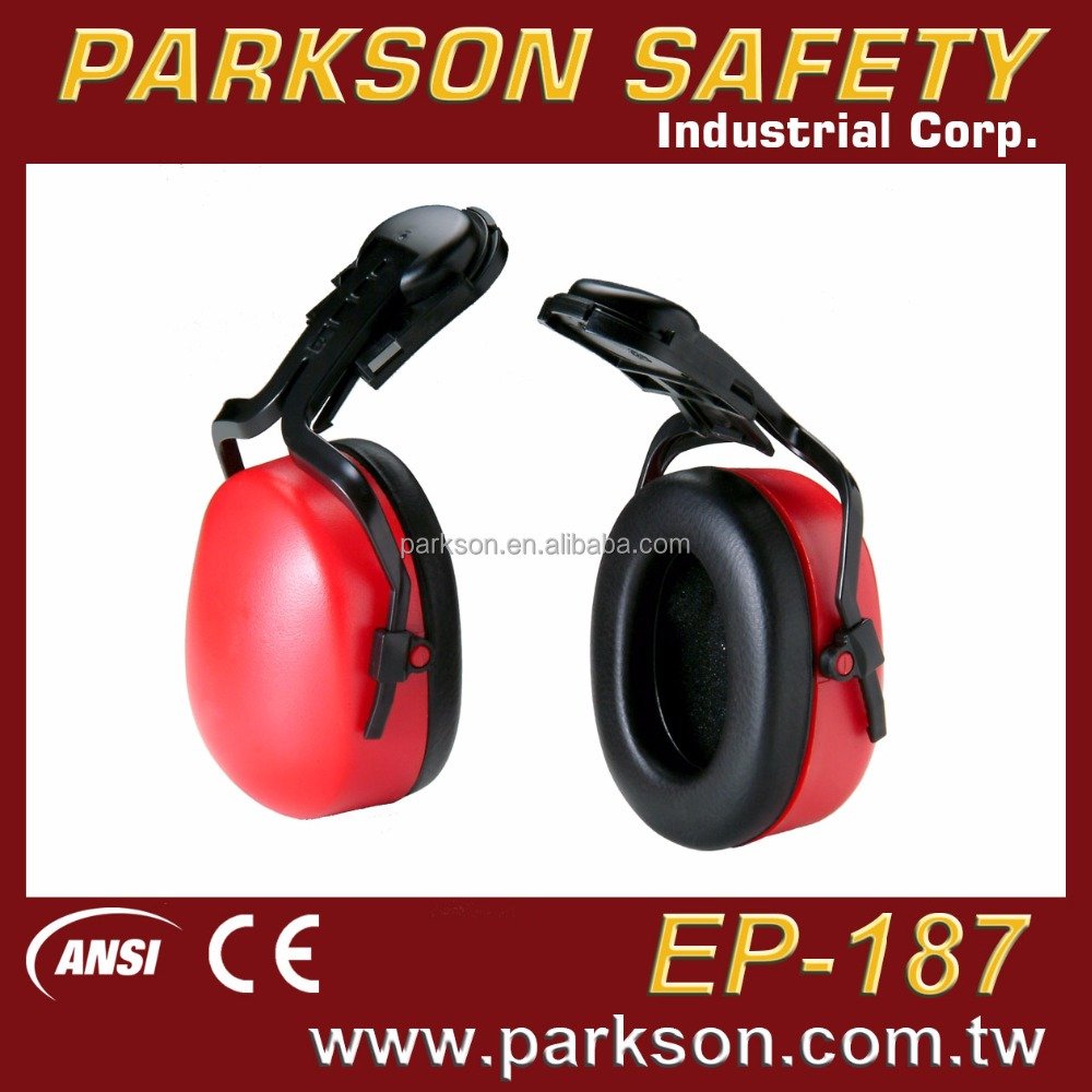 Taiwan Helmet Mounting Earmuff Airport Metal Free Worker Hearing Protection Helmet Earmuff ANSI S3.19 CE EN352 EP-187