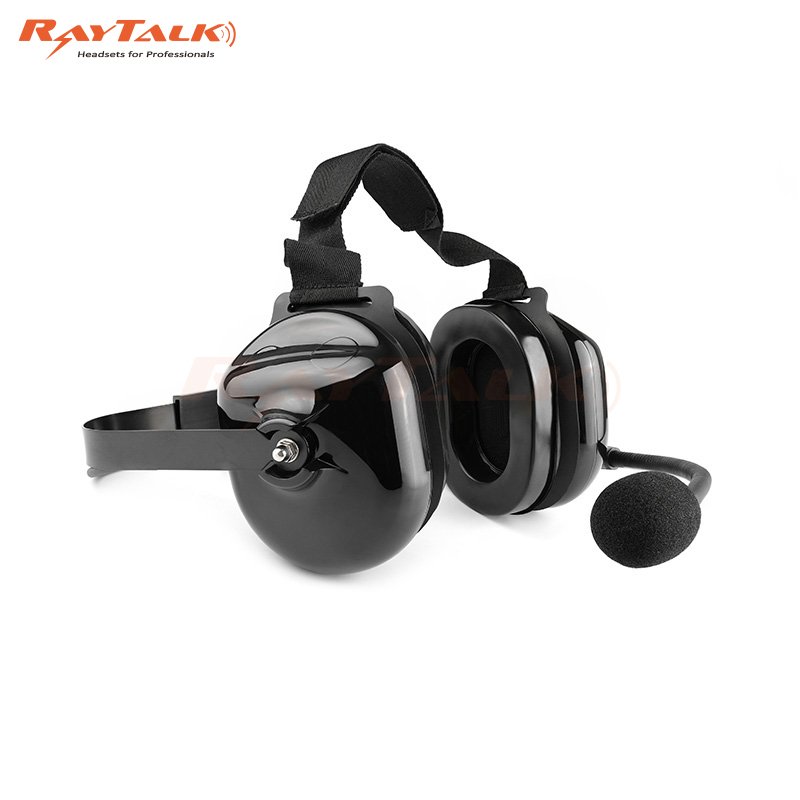 Mariosourcing OEM Two Way Radio ATEX Over the Head Heavy Duty Headset with PTT for GP340 and GP380 walkie talkie