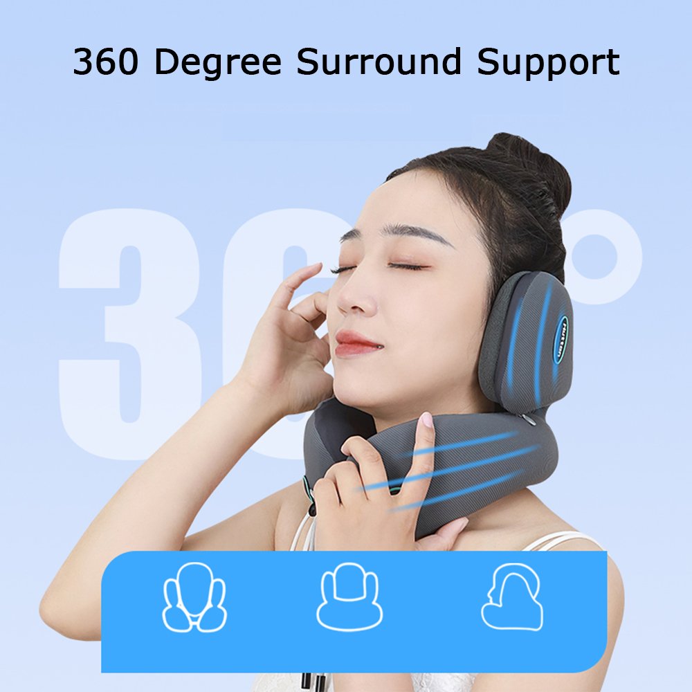 Office Travel Neck Pillow U-Shaped Headrest Silent Noise Reduction Cervical Memory Foam Pillow for Hearing Protection