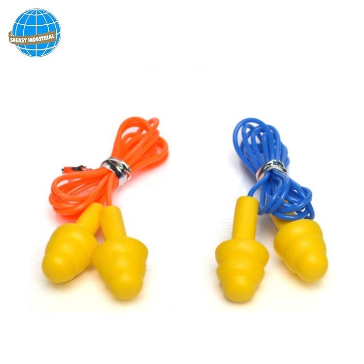 Reusable Ear Plugs Silicone Earplugs with String Sleep Noise Cancelling for Hearing Protection