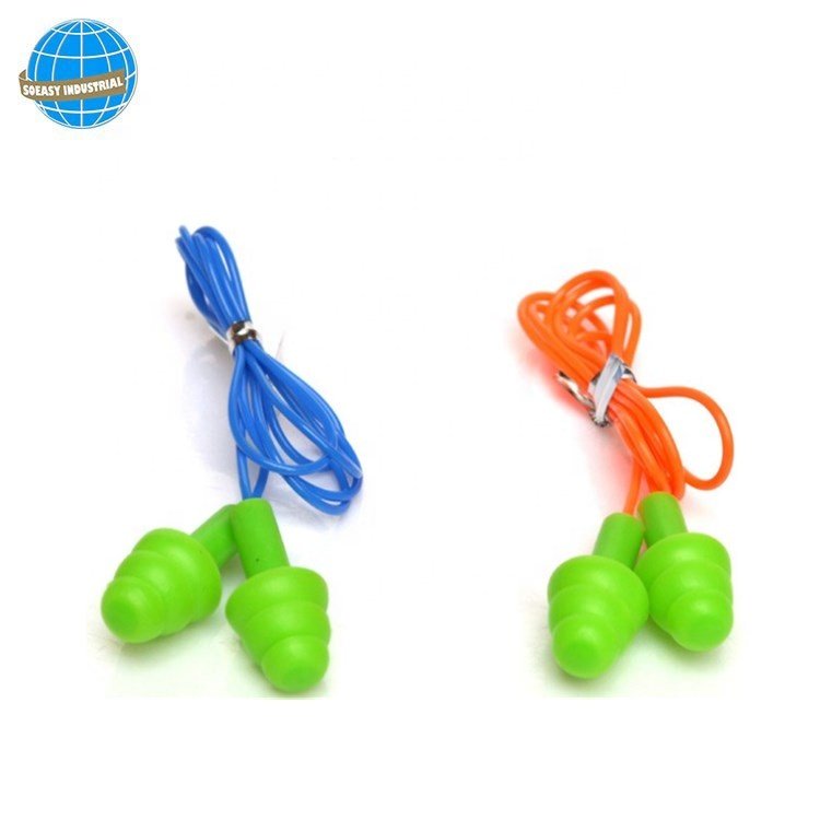 Reusable Ear Plugs Silicone Earplugs with String Sleep Noise Cancelling for Hearing Protection