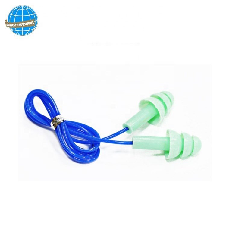 Reusable Ear Plugs Silicone Earplugs with String Sleep Noise Cancelling for Hearing Protection