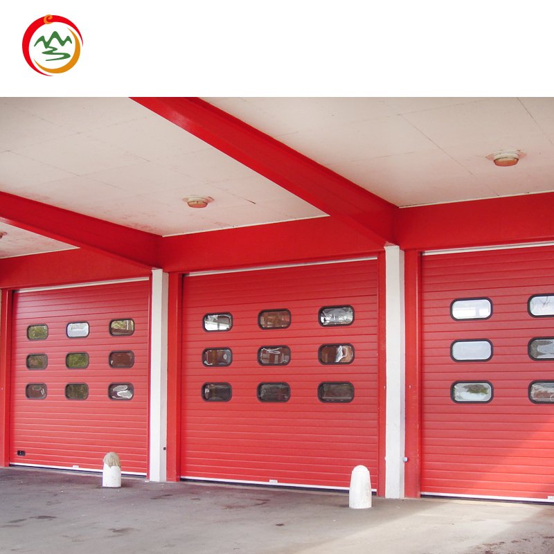 Commercial warehouse Thermal Insulation Heat Sectional Industrial Doors with Industrial door high-speed motor