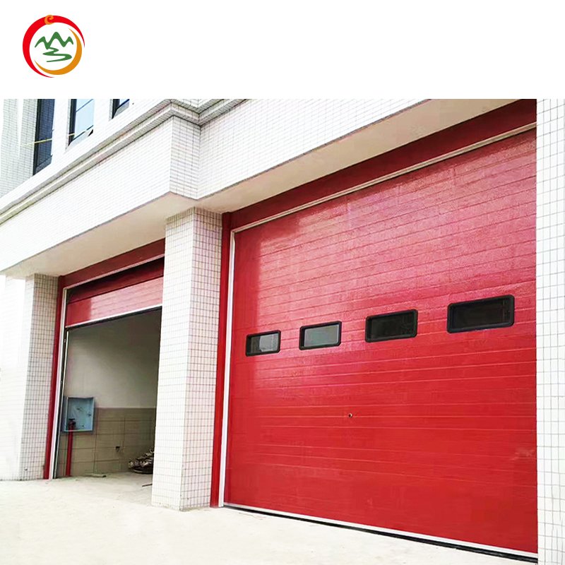 Commercial warehouse Thermal Insulation Heat Sectional Industrial Doors with Industrial door high-speed motor