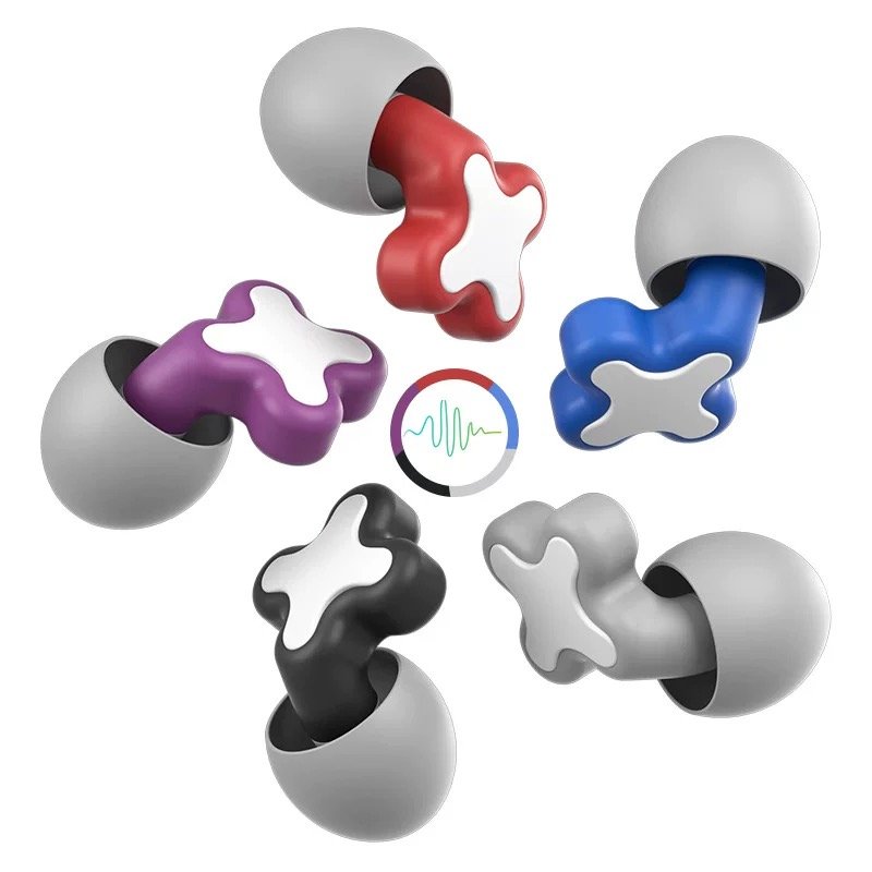 Wholesale Custom Logo Silicone Earplugs Adjustable Noise Reduction Safety Hearing Protection Sleep Comfortable Sound Proof Ear
