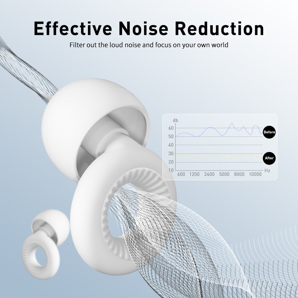 Custom logo Soundproof Sleeping Earplugs noise Reduction Sleep Earplugs Silicone Earplugs Hearing Protection Ear plugs for Sleep