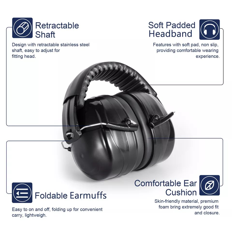 Wejump Safety ear protection Defenders Sound Insulation Anti Noise Ear Muff CE EN352-1 Safety earmuffs