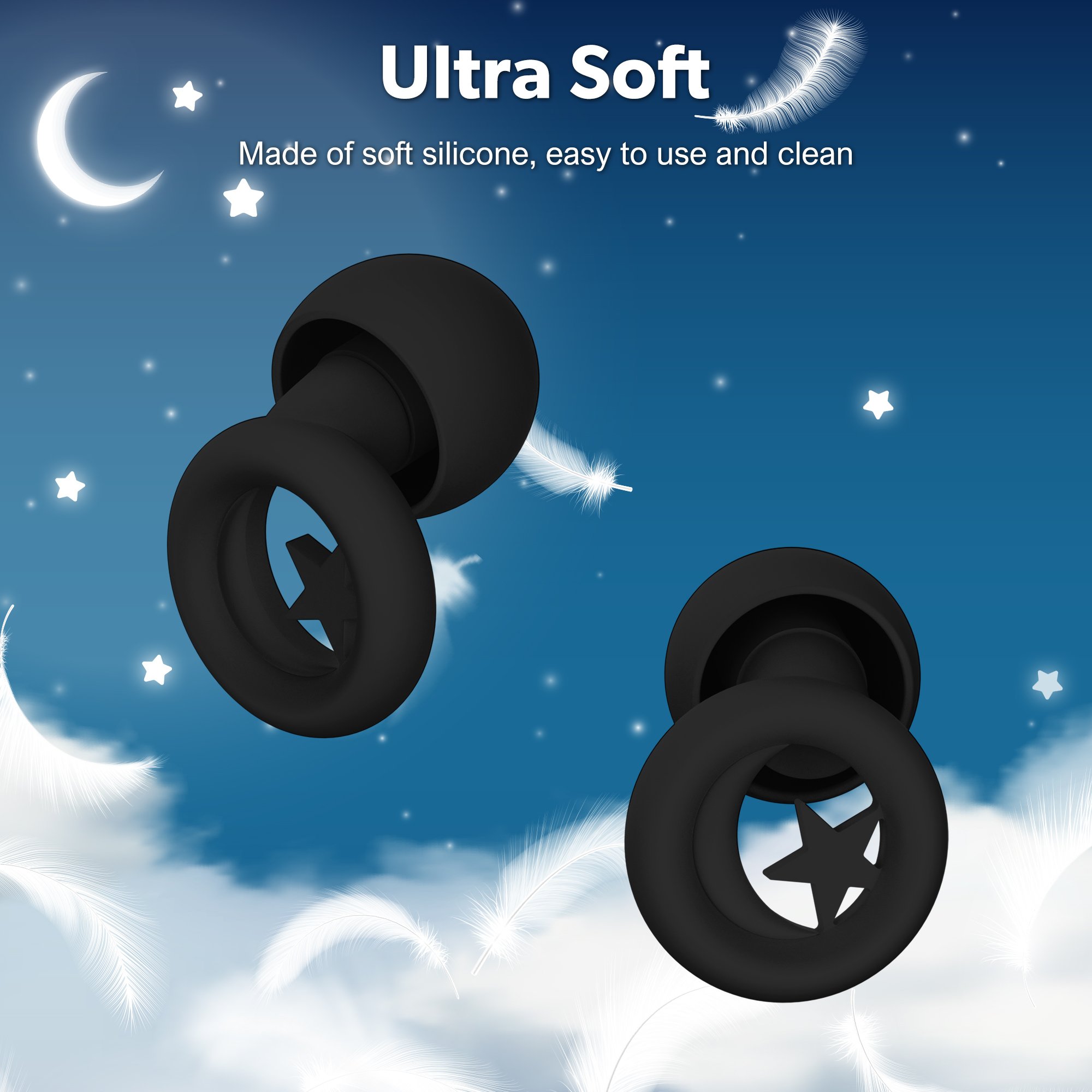 Custom Logo Sleeping Ear plugs Noise Reduction Silicone Noise Cancelling Ear Plugs for sleep