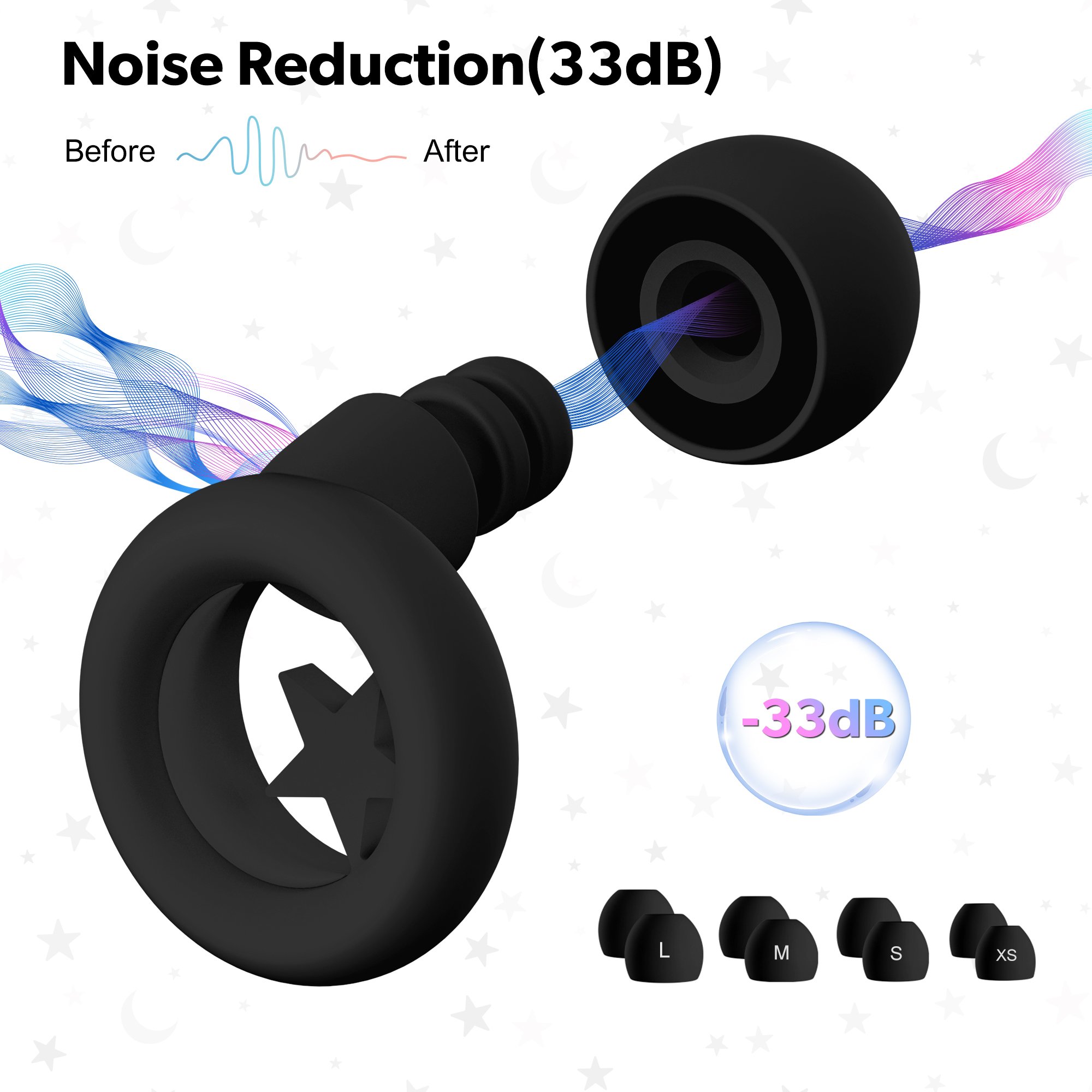 Custom Logo Sleeping Ear plugs Noise Reduction Silicone Noise Cancelling Ear Plugs for sleep