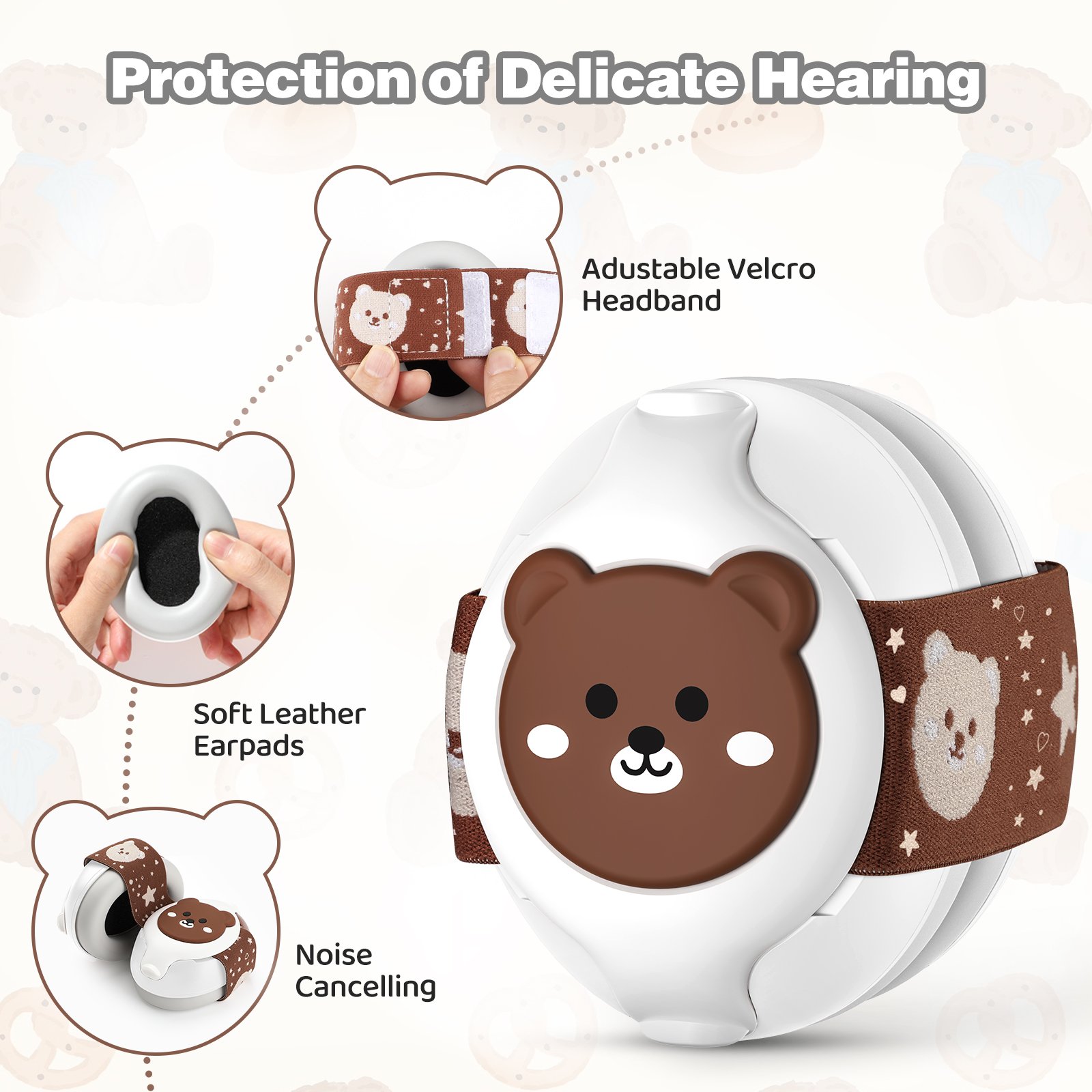 Baby Earmuffs ear muffs 25dB safety soundproof headband Noise Reduction cancelling Hearing Protection for babies