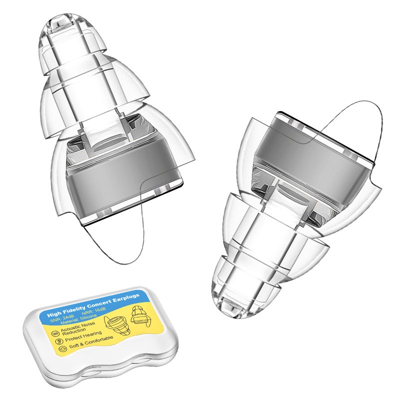 Custom Packagaging Waterproof Musicians Ear Plugs for Concerts High Fidelity Hearing Protection Music Ear Plugs