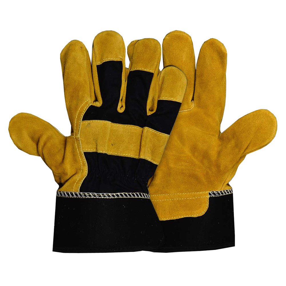 Cow Split Leather Working Gloves Leather Industrial Canadian Rigger Heavy Duty Double Palm Work Gloves for Hand Protection