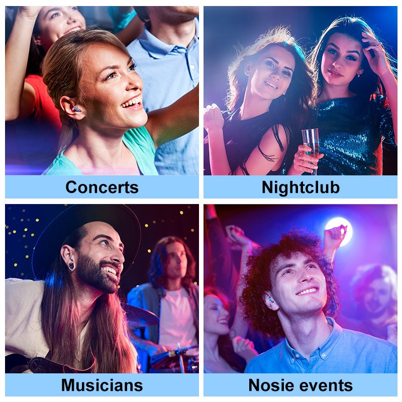 Custom Safety Hearing Protection Soundproof Silicone Earplugs Noise Reduction Festival Concert Ear Plugs