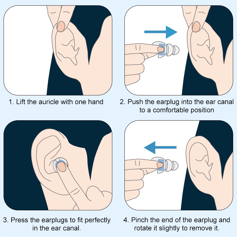 Custom Safety Hearing Protection Soundproof Silicone Earplugs Noise Reduction Festival Concert Ear Plugs