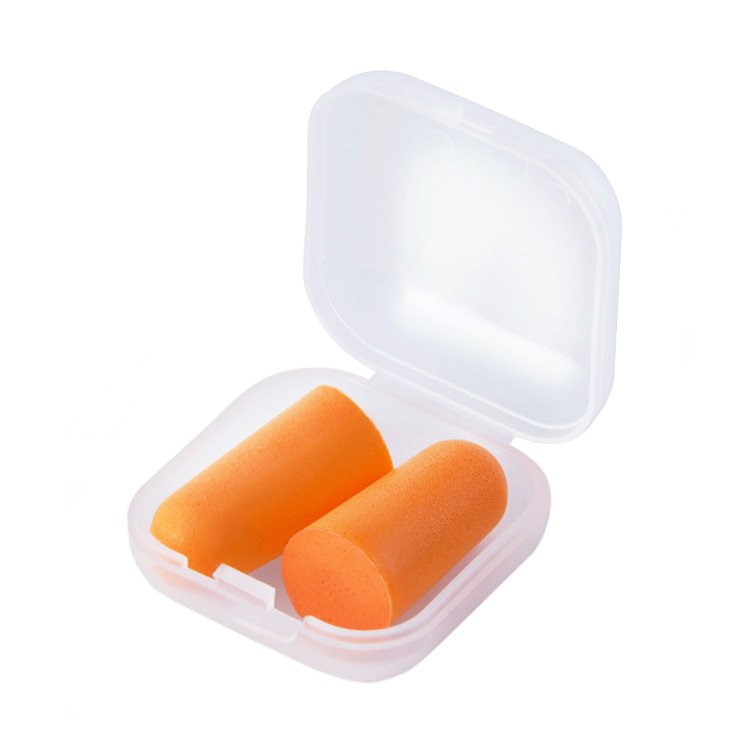 Wholesale Noise Reduce Comfortable Soft PU Foam Earplugs Soundproof Ear Plugs with Case