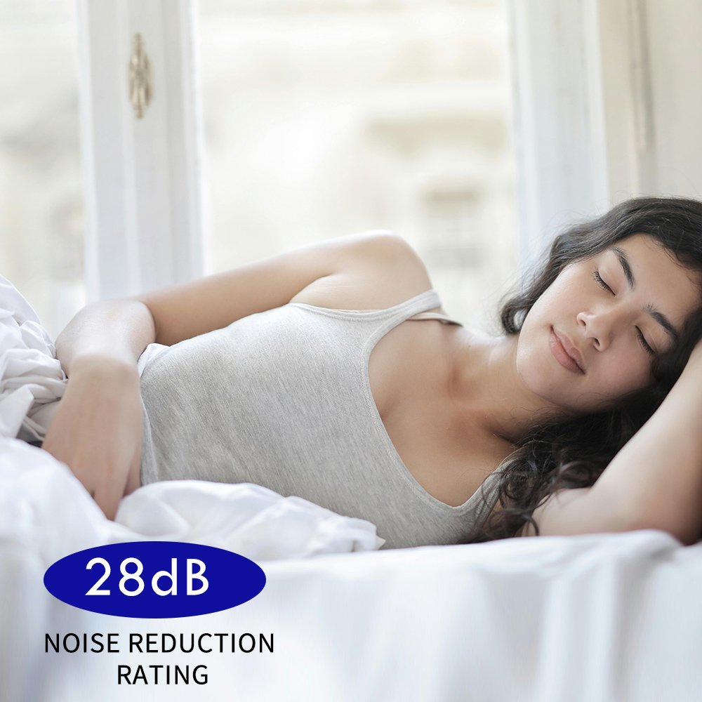 High Fidelity Earplugs Noise Reduction Reusable Hearing Protection 28dB Soft Silicone Ear Tips in XS/S/M/L for Sleeping