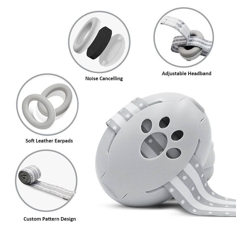 Custom design noise reduction muffy baby ear protection defenders safety hearing sleeping baby earmuff