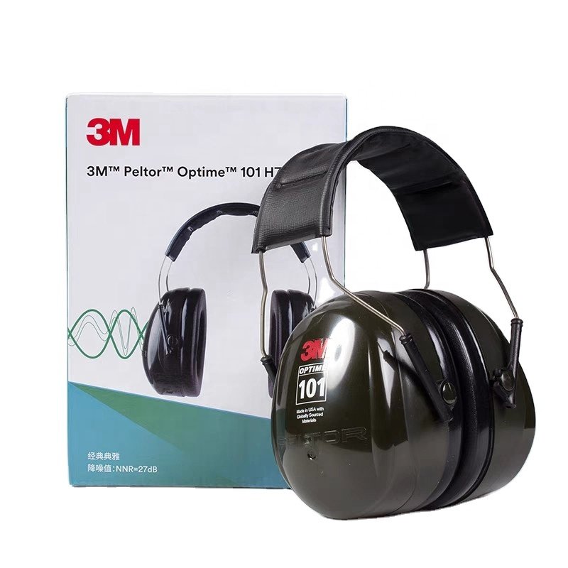 PELTOR Optime 101 Earmuffs H7A Headband ABS Soundproof Shooting Earmuffs Hearing Protection, Over-the-Head, 10 EA/Case