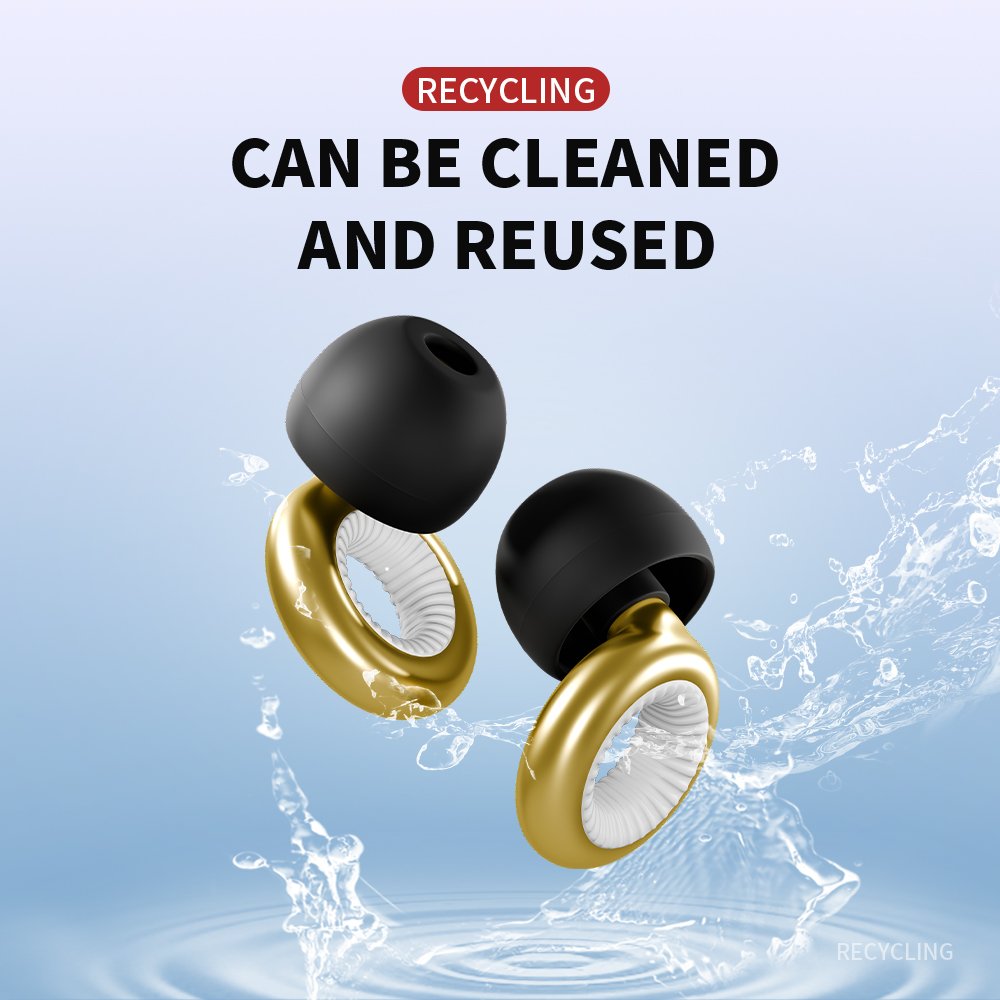 Reusable Ear Plugs for Noise Cancelling Hearing Protection Earplugs for Sleep Silicone Earplugs for Sleeping Noise Cancelling