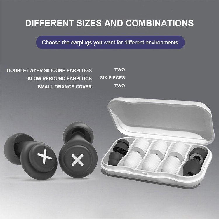 Custom LOGO Soft Silicone Ear Plugs Sleep Cancellation Noise Reduction Swimming Hearing Protection Washable Earplugs Safety