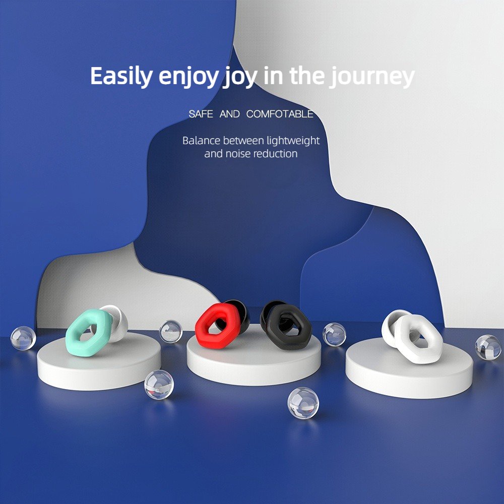 Silicone Noise Cancelling Earplugs With Carrying Case Hearing Protection Ear plugs Sleeping Study Concert Motor Sports
