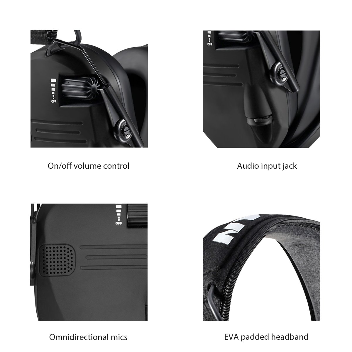 OEM Manufacturer Ear Protection Anti-Noise Ear Defenders Shooting Noise Reduction Sound Earmuff EM026