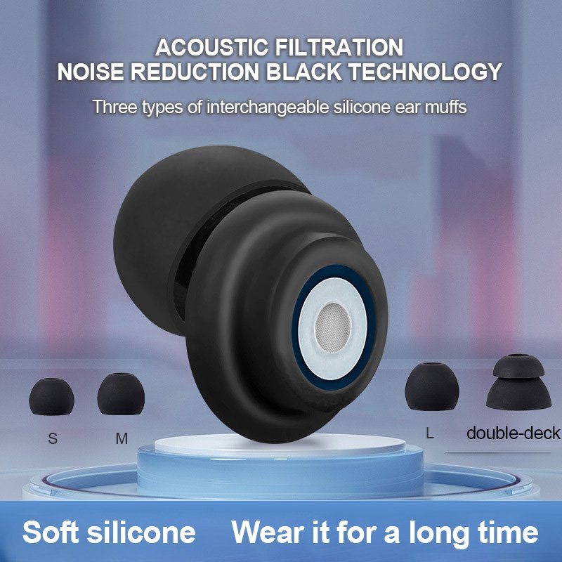 High quality Hearing Protection Filter Earplugs Noise Cancelling Silicone Earplugs with CE Certificate