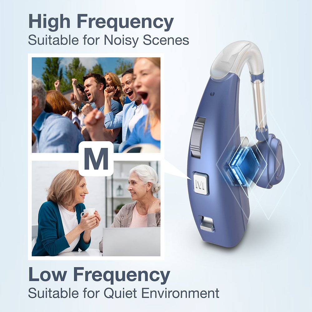 BTE Wireless USB Rechargeable Hearing Aids Earphone for the Deaf